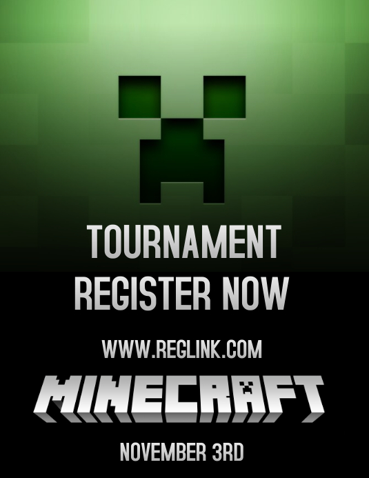 Minecraft Course Flyer Modèle Minecraft | PosterMyWall