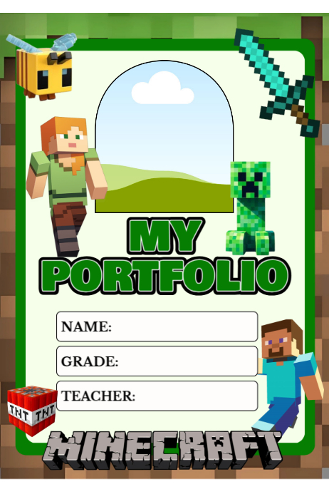 Plantilla de Minecraft Portfolio | PosterMyWall