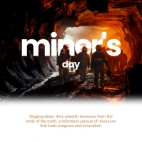 Miner's Day Instagram Post template