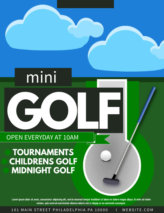 Minigolf-Vorlage | PosterMyWall
