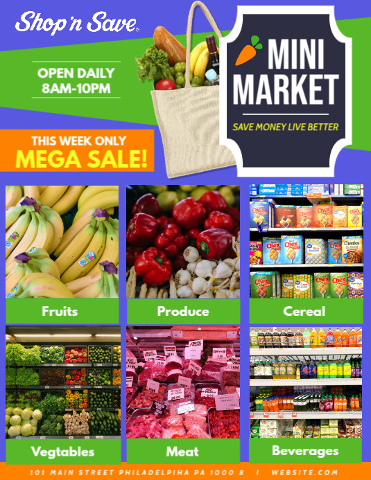 Mini Market Flyer (US Letter) template