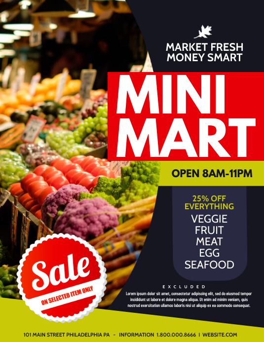Mini Market Template | PosterMyWall