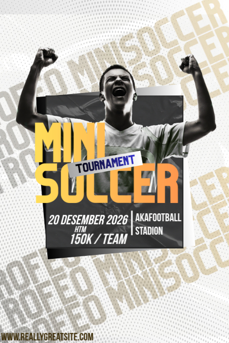 White Soccer Tournament Posters Template | PosterMyWall