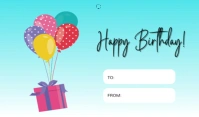 minimal and illustrative happy birthday tags Etiqueta template