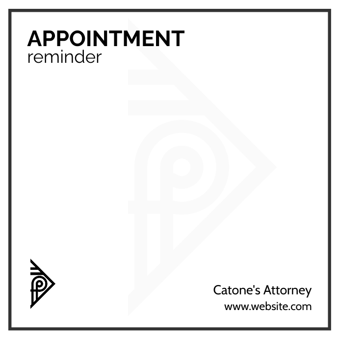 Square Reminders Copy of minimal appointment reminder square template | PosterMyWall