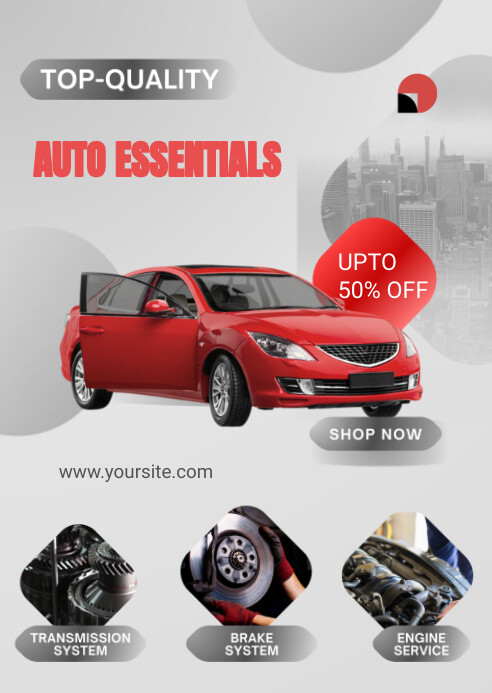Minimal Auto Essentials Template PosterMyWall