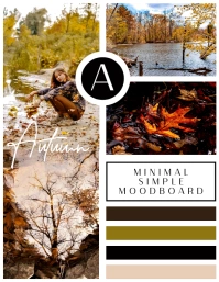 Minimal Autumn Moodboard Mood Board ใบปลิว (US Letter) template
