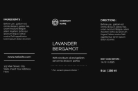 minimal black and white label template design