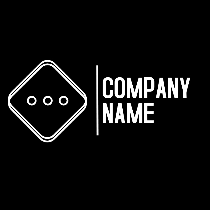 Minimal black and white logo design template