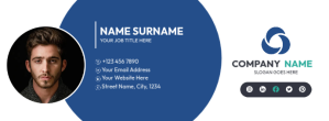 Minimal Business Signature Facebook Cover Photo template