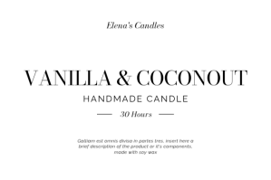 Branco Candle Label Label Template