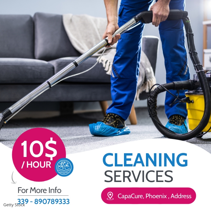 Copy of minimal cleaning services instagram post bann | PosterMyWall