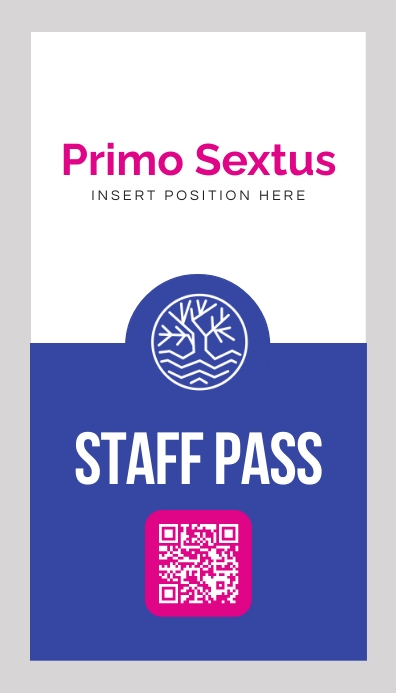 Staff Pass Example minimal colorful staff pass id card template | PosterMyWall