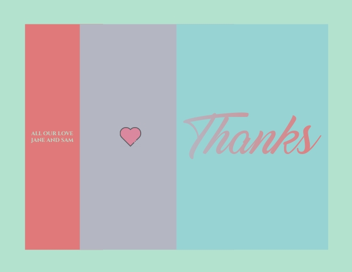 Minimal Colorful Thank You Card! ใบปลิว (US Letter) template