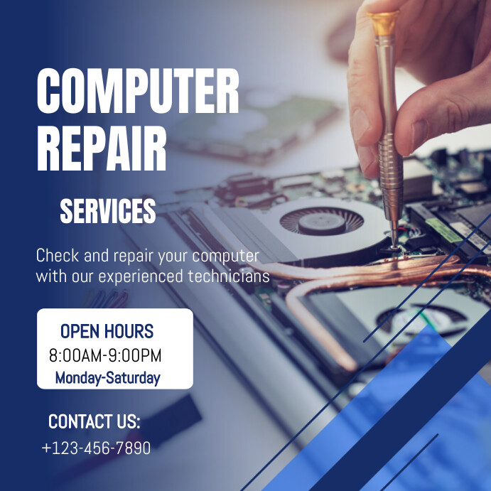 Copy of Minimal Computer Repair Advert Instagram Post | PosterMyWall