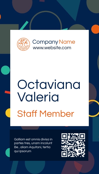 minimal corporate id card template Kartu Bisnis