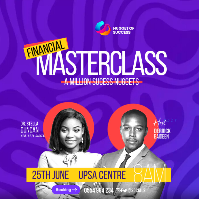 Minimal Corporate Masterclass Event Design fo | PosterMyWall