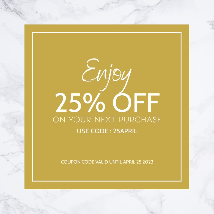 minimal coupon code instagram post advertisem Template | PosterMyWall