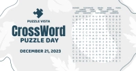 Minimal Crossword Puzzle Facebook Template