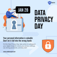 Minimal Data Privacy Day Square Template Publicación de Instagram