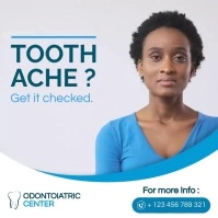 minimal dentist marketing banner advertising Post Instagram template