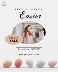 Minimal Easter Sale  Instagram Post Template