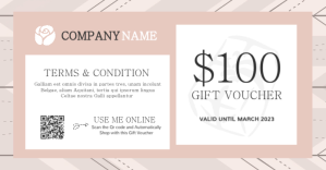 Biały Gift Voucher Facebook Shared Image Template