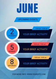 Minimal Events Schedule  Advert A6 template