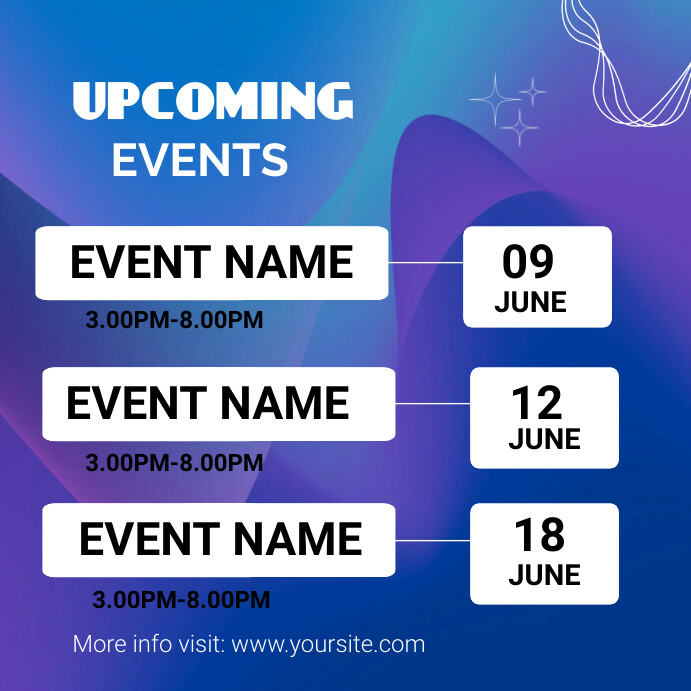 Event Advert Examples Copy of Minimal Events Schedule Advert | PosterMyWall