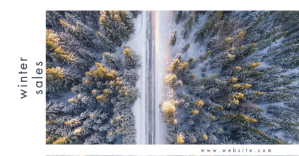 minimal facebook advertisement winter sales Facebook-Anzeige template