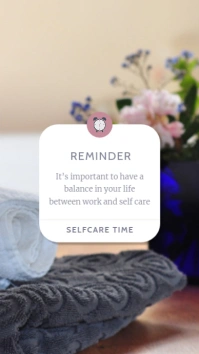 Minimal floral self reminder Instagram story template