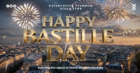 Minimal French National Day Celebration Template Imagem partilhada do Facebook