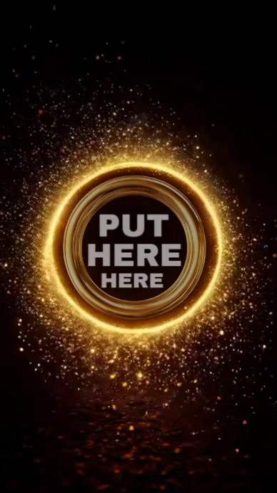 Minimal Golden Circle Intro Outro Animation With Golden Sparkles Effects Youtube 短视频 template