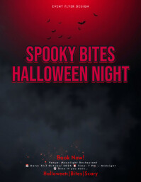 Minimal Gradient Halloween Restaurant Flyer Template