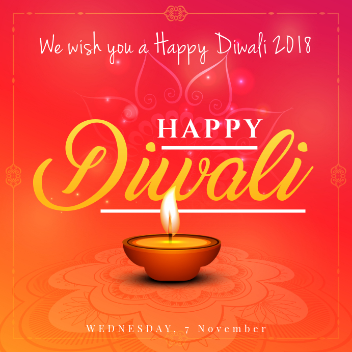 Minimal Happy Diwali Instagram Ad Template Postermywall