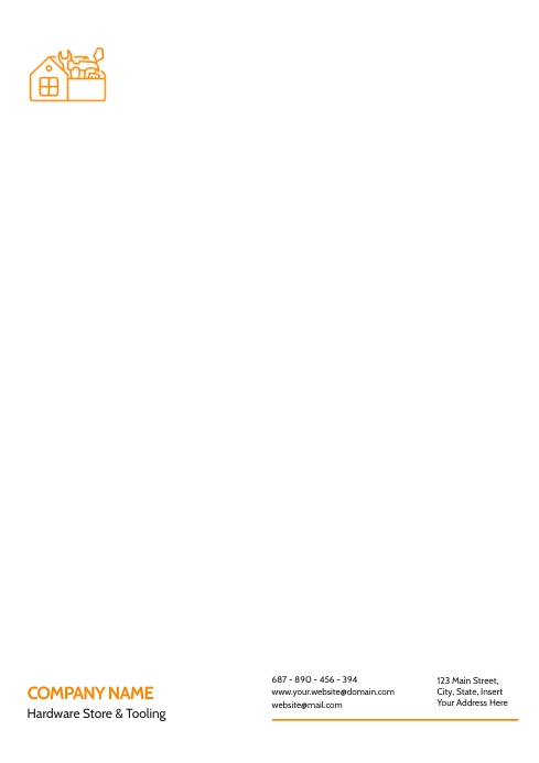 Computer Shop Letterhead Format minimal hardware store corporate letterhead Template | PosterMyWall