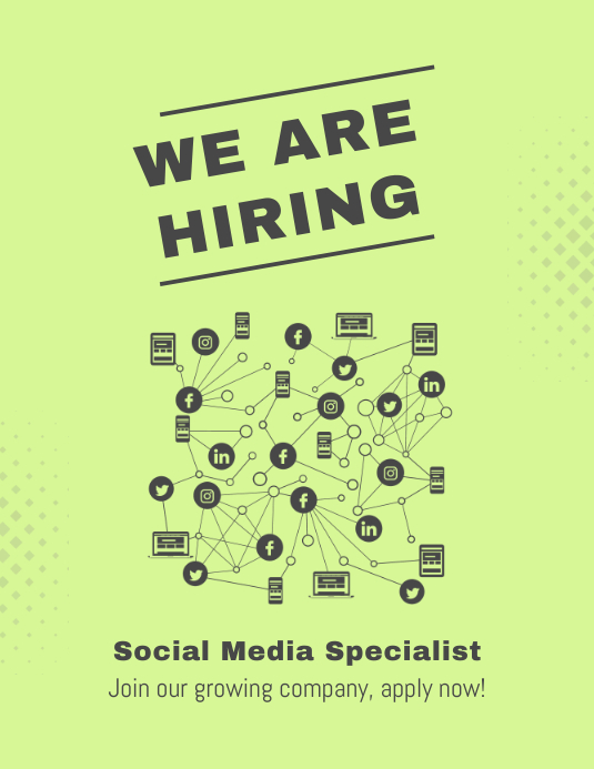 Minimal Hiring Internship Flyer Template PosterMyWall