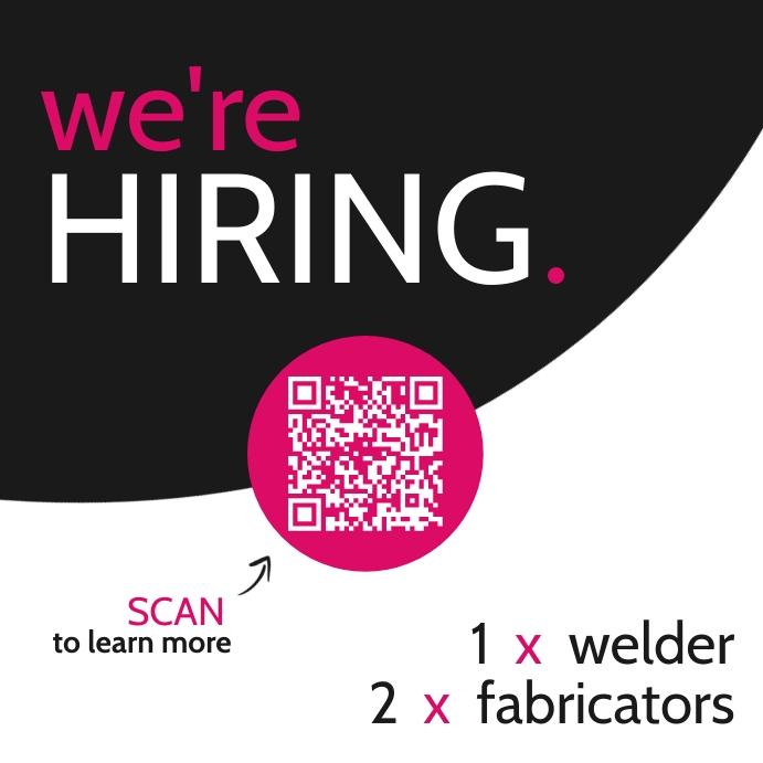 Sticker Code Indeed minimal hiring sticker qr code template desig | PosterMyWall