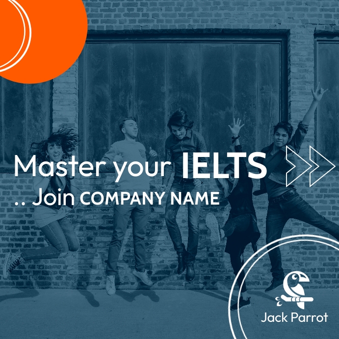 minimal ielts marketing banner company identi Template | PosterMyWall