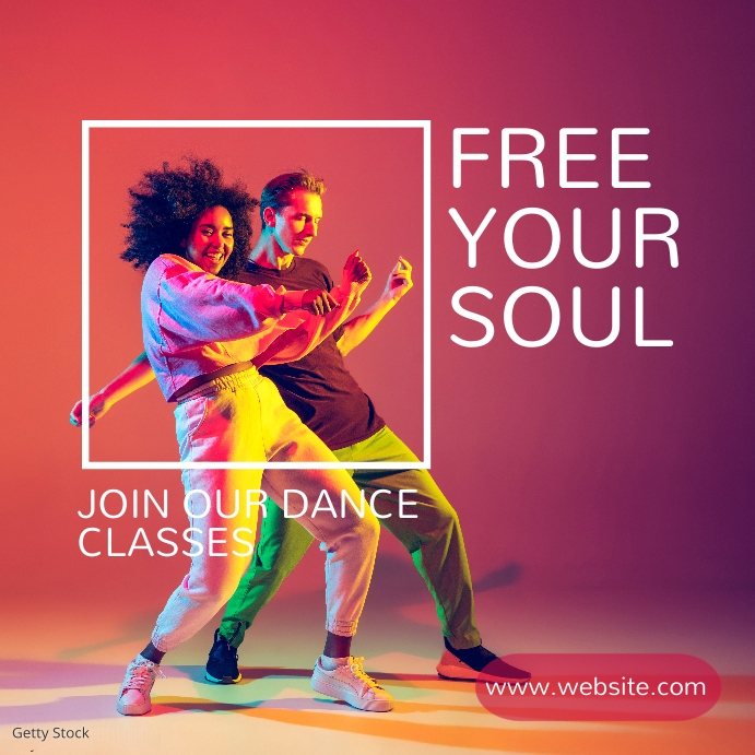 minimal instagram post dance classes advertis Template | PosterMyWall