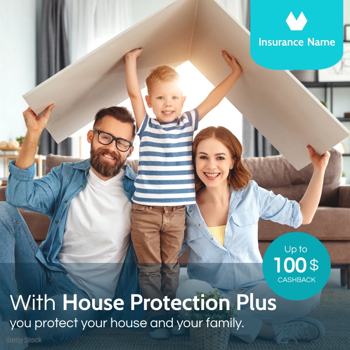 minimal insurance services advertising templa Template | PosterMyWall