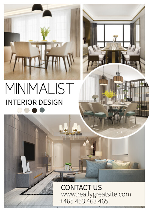 Minimal Interior Design Poster A2 Template | PosterMyWall