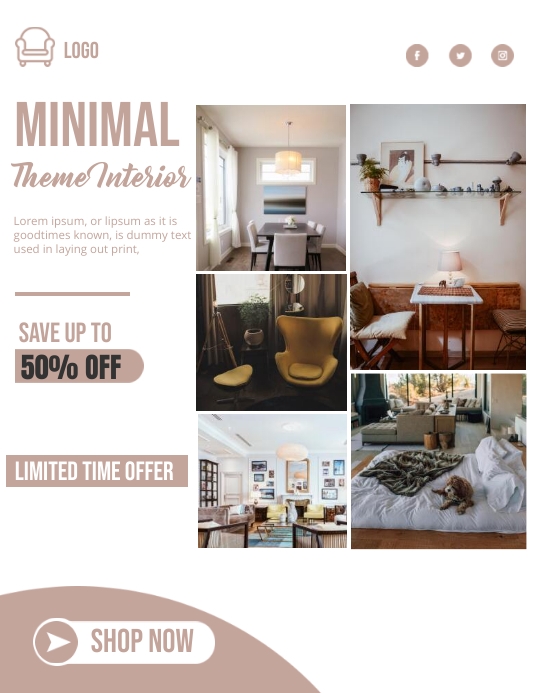 Minimal Interior Design Template | PosterMyWall