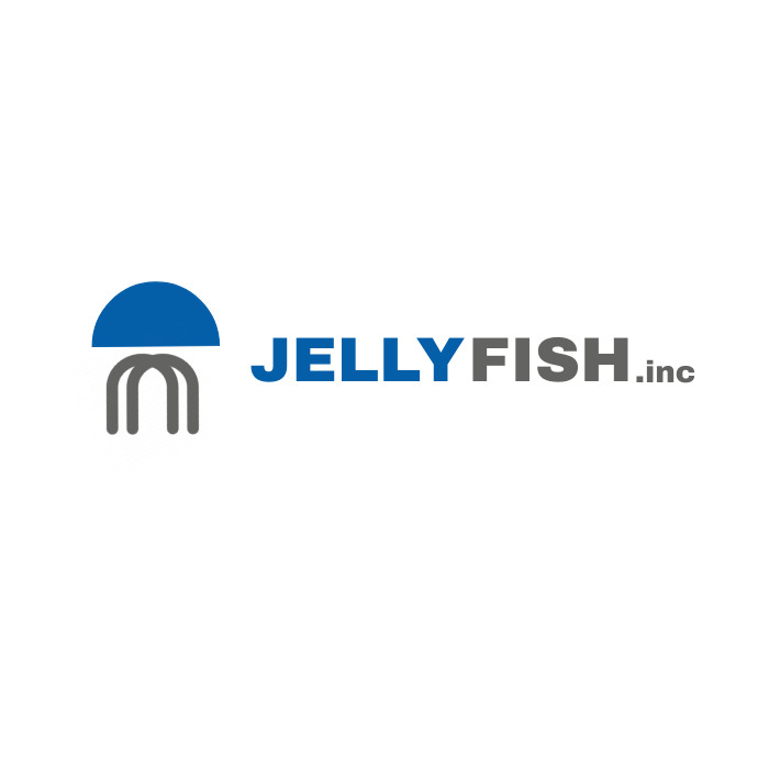 minimal jellyfish icon logo template