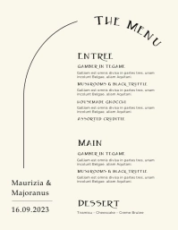 minimal kaki and black colors wedding templat Volante (Carta US) template