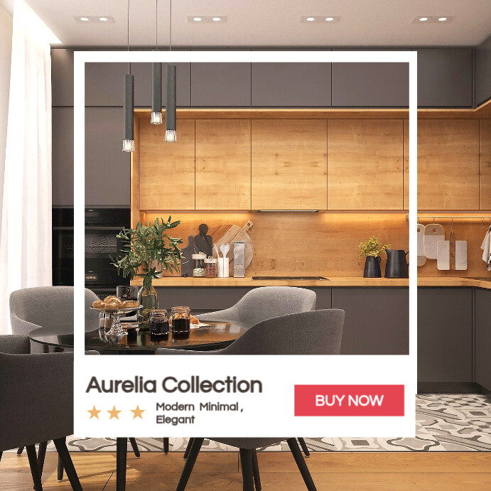Kitchen Advertising Examples minimal kitchen furniture advertising templat Template | PosterMyWall