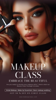 Minimal Makeup Class Instagram Ad template
