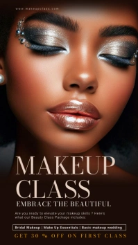 Minimal Makeup Class Instagram Ad template