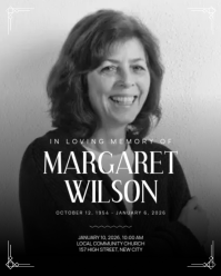Czarny Memorial Service Instagram Portrait Template - Page 1
