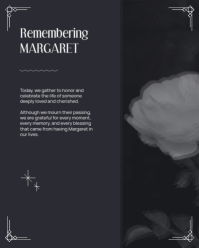 Black Memorial Service Instagram Portrait Template - Page 2